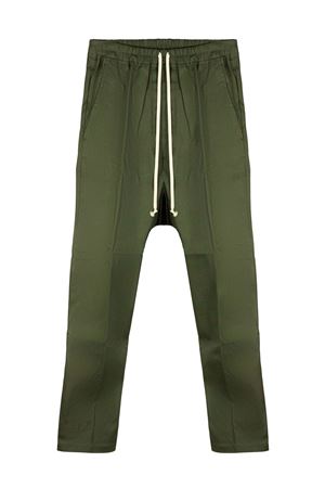 Green cotton trousers RICK OWENS | RU02E1380TE25